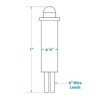Seachoice Led Red Indicator Light, 14V, 6 In. Lead Wires, 1/4 In. Light - 9851 - 50-09851F1