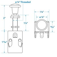 Seachoice 3-Position Push-Pull Switch - 11941 - 50-11941F1