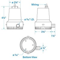 Seachoice 12V Bilge Pump - 50-19271 - 50-19271 Superseded By: 50-19213F1