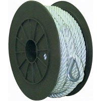 Seachoice 40751 3-Strand Twisted Nylon Anchor Line - White, 1/2