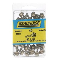 Seachoice Button Stud, #8 X 5/8 In. Stainless Steel Screw, Pack Of 50 - Rp-Bp7251Sc - 50-59399F1