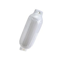 Seachoice 79031 Twin Eye Ribbed Fender, White, 8.5 X 27
