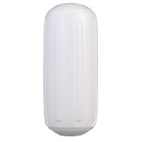 Seachoice 79111 Center Hole Ribbed Fender, White, 6