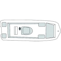 Carver 79012 Flex-Fit Pro™ Poly-Flex Ii V-Hull Center Console, Slate Gray - 79012 - 500-79012F1