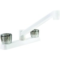 Dura Faucet Dfpk600Swt Two-Handle Non-Metallic Kitchen Faucet, White - Df-Pk600S-Wt - 621-Dfpk600Swtf1