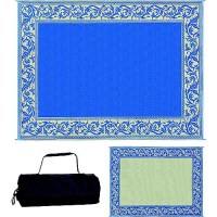 Ming'S Mark Reversible Mat, Classical Blue/Beige, 6' X 9' - Rd3-Blu - 672-Rd3Bluf1