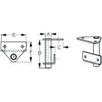 Sea-Lect Designs Trucourse™ Rudder Mounting Gudgeon (Flat Stern) - K748200-1 - 680-K7482001F1