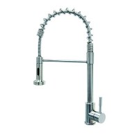 Flow-Max 719323 Coiled Spring Sprayer Faucet, Stainless Steel - 719323 - 804-719323F1